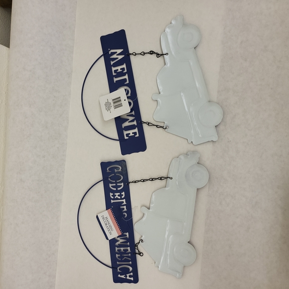 Patriotic Farmhouse welcome sign - Picture 2 of 2